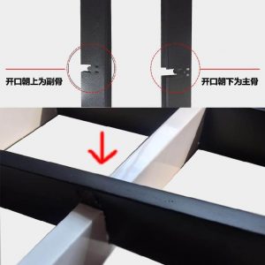 鋁格柵吊頂材料集成天花美發店過道理發店隔板鐵格欄客餐廳頂部